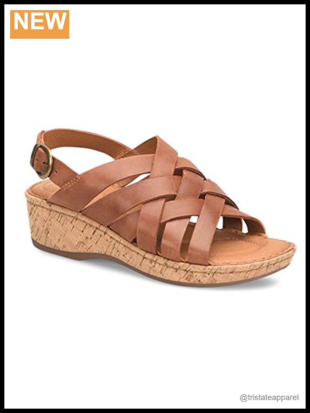 Faux Leather Woven Wedge Sandal with Ankle Strap Casual Wedding